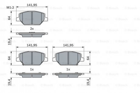 0 986 424 869 Bosch Колодки гальмівні дискові