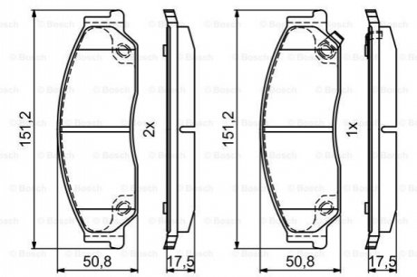 0986495402 Bosch Колодки гальмівні дискові