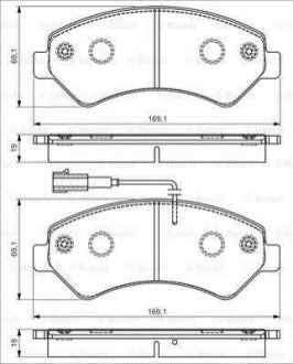 0 986 495 095 Bosch Колодки гальмівні дискові