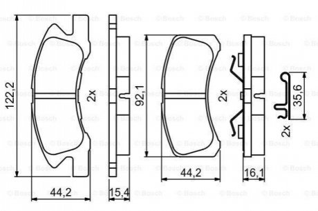 0986494878 Bosch Колодки гальмівні дискові