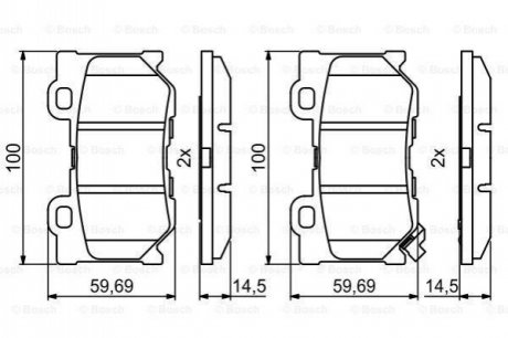 0986494863 Bosch Колодки гальмівні дискові