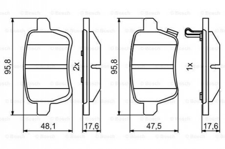 0986494802 Bosch Колодки гальмівні дискові