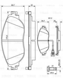 0 986 494 704 Bosch Колодки гальмівні дискові