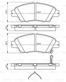 0 986 494 562 Bosch Колодки гальмівні дискові