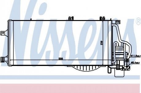 94722 Nissens Конденсатор без хладогену