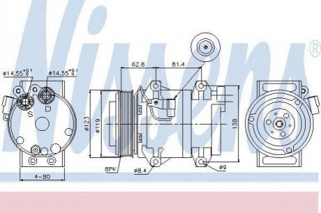 89070 Nissens Компрессор кондиціонера