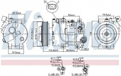 890651 Nissens Компрессор кондиционера Hyundai Ix35/tucson 09-/Kia Sportage 10- (Nissens)
