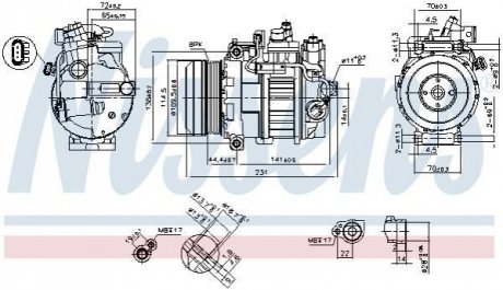 890552 Nissens Компресор кондиціонера