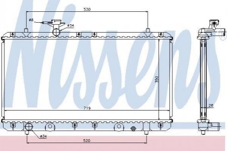 64167A Nissens Радиатор охолоджування