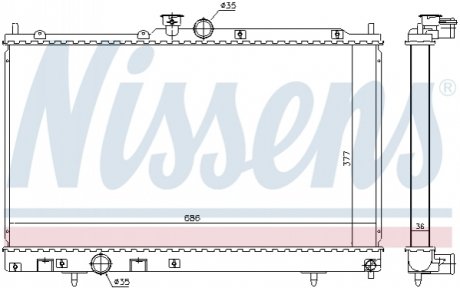 628956 Nissens Радиатор охолоджування