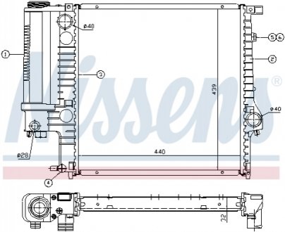 60623 Nissens Радіатор охолоджування