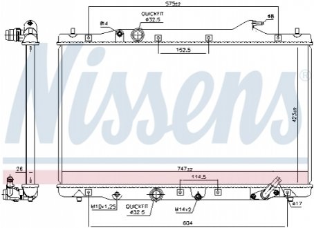 606216 Nissens Радіатор охолоджування