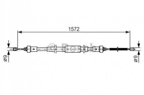 1 987 482 384 Bosch Трос ручного гальма