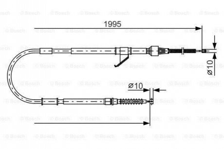 1 987 482 069 Bosch Трос ручного гальма