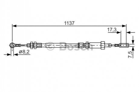 1 987 482 046 Bosch Трос ручного гальма