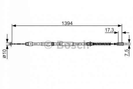 1 987 482 033 Bosch Трос ручного гальма