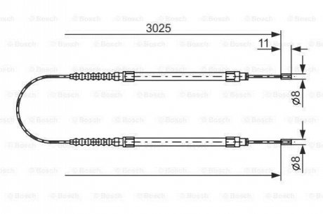 1 987 477 113 Bosch Трос ручного гальма