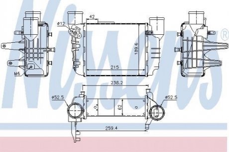 96709 Nissens Радиатор наддуву