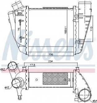 96678 Nissens Радиатор наддуву