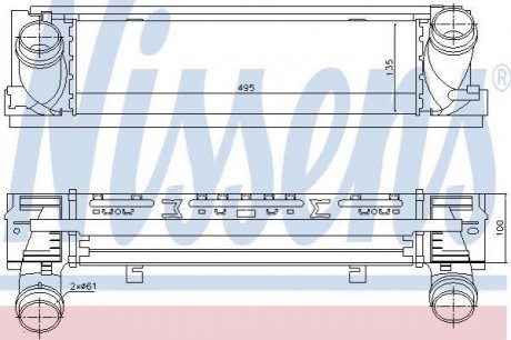 96450 Nissens Интеркулер BMW 1(F20)125i/ 3(F30) 328i (пр-во Nissens)