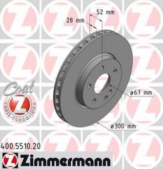 400.5510.20 Otto Zimmermann GmbH Диск гальмівний