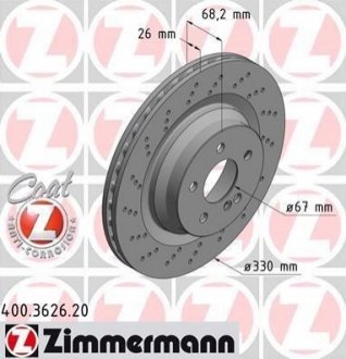 400.3626.20 Otto Zimmermann GmbH Диск гальмівний