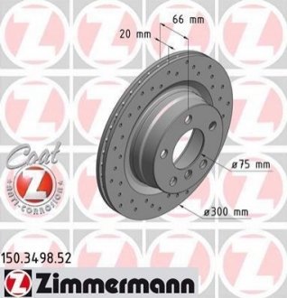 150.3498.52 Otto Zimmermann GmbH Диск гальмівний