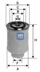24.413.00 UFI Фильтр топливный MAZDA 323 F, TOYOTA AVENSIS (пр-во UFI)