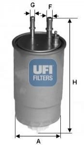 24.117.00 UFI Фильтр топливный RENAULT KANGOO II 1.5 DCi, LAGUNA III 1.5-3.0 DCi 07- (OE) (пр-во UFI)