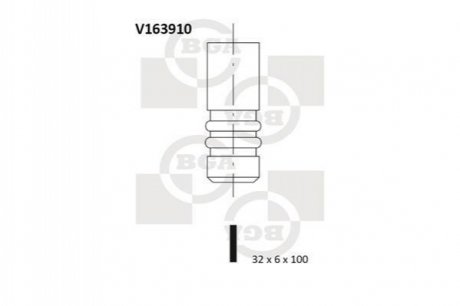 V163910 BGA  Клапан двигуна