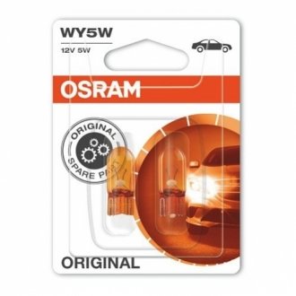 2827NA-02B OSRAM Лампа допоміжн. освітлення WY5W 12V 5W W2, 1x9, 5d (2 шт) blister (вир-во OSRAM)