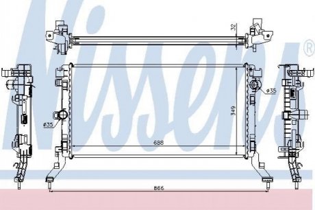 637603 Nissens Радиатор охолоджування