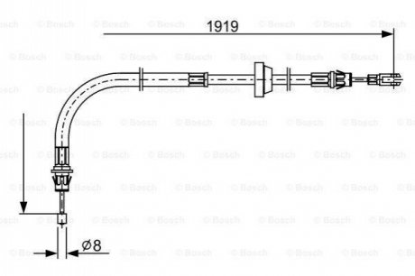 1 987 482 710 Bosch Трос ручного гальма