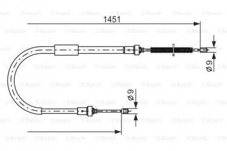 1 987 477 966 Bosch Трос ручного гальма