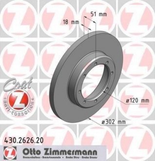 430.2626.20 Otto Zimmermann GmbH Диск гальмівний