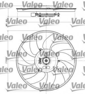 696349 VALEO  Вентилятор радіатора