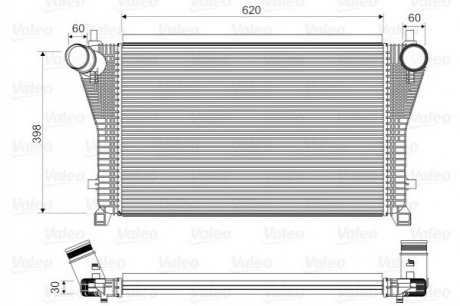 818347 VALEO  Радиатор інтеркулера Seat OctaviaIII/SuperbIII/VW