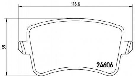 P85099X Brembo Комплект гальмівних колодок з 4 шт. дисків