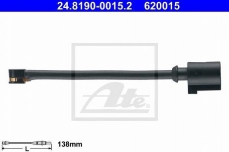 24.8190-0015.2 ATE Датчик зносу гальмiвниx колодок