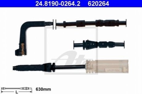 24.8190-0264.2 ATE Датчик зносу колодок гальмівних