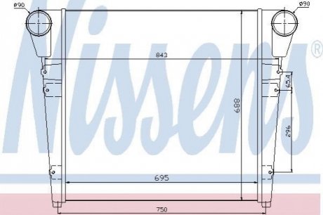 97052 Nissens Интеркулер