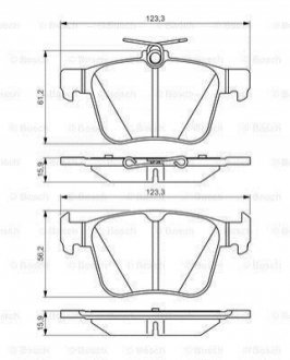 0986495346 Bosch Гальмівні колодки дискові