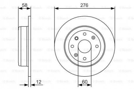 0986479A56 Bosch Диск тормозной CHEVROLET EVANDA 2.0I 16V 02/08-,05/03- задн. (пр-во Bosch)