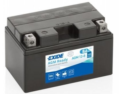 AGM12-8 Exide Акумулятор 8,6Ah-12v Exide AGM (150х87х93), L, EN145