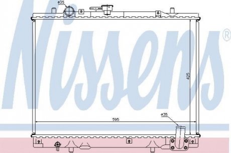 62892 Nissens Радиатор охлождения MITSUBISHI L200 (1997) 2.5 TDIC (пр-во Nissens)