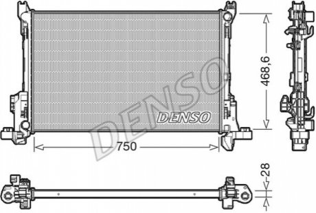 DRM09174 Denso Радиатор охолоджування