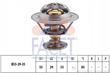 7.8323S Facet  Термостат Lancia Phedra 2.0 jtd (03-10) (7.8323S) FACET