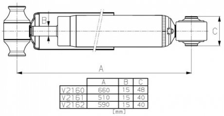 V2161 MONROE Амортизатор газомасляний