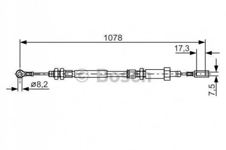 1 987 482 002 Bosch Трос ручного гальма