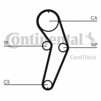 CT 988 WP3 Continental Комплект (ремень+ролик+помпа)